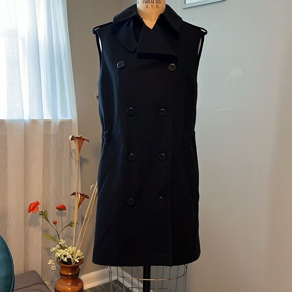 COACH convertible wool/viscose trench. NWOT - Picture 4 of 6